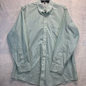 Brooks Brothers Green/White Stripes Dress Shirt Regent Fit 16-2/3